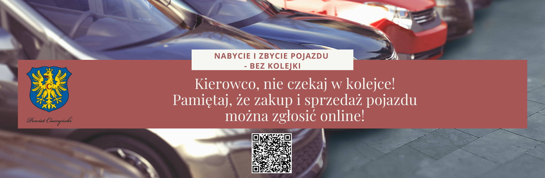 Kierowco, nie czekaj w kolejce! Pamiętaj, że zakup i sprzedaż pojazdu można zgłosić online! 
