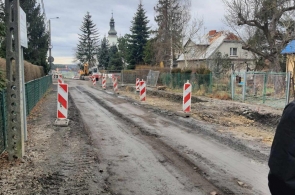 remont drogi w Pogwizdowie - stan na dzień 3.02.2024