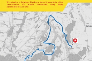 mapa rajdu Hażlach