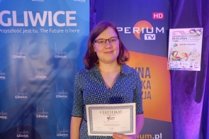 Wyróżnienie dla uczennicy ZPSWR w Cieszynie na Ogólnopolskim Konkursie "Zaczarowany Mikrofon" w Gliwicach.
