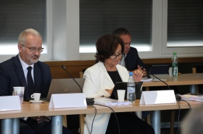 Janina Żagan, Starosta Cieszyński wraz z Mieczysławem Szczurkiem, Wicestarostą Cieszyńskim