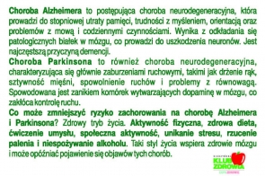 Opis choroby alzhaimera oraz parkinsona
