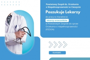 Poszukujemy lekarzy do pracy w charakterze lekarzy orzeczników  - Portal Powiatu Cieszyńskiego