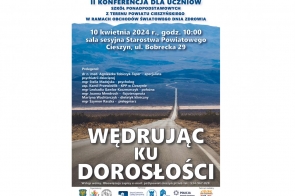 Plakat-"Wędrując Ku Dorosłości". 