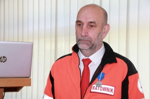 Tomasz Piwocha, koordynator powiatowego punktu zbiórki darów