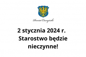 2 stycznia 2024 r. będzie nieczynne - obrazek wyróżniający 