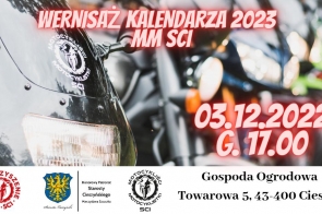 Grupa „Motocyklistki i motocykliści zaprasza na wernisaż charytatywnego kalendarza MM SCI 2023!