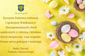 Życzenia Wielkanocne od Rady i Zarządu Powiatu Cieszyńskiego - zdjęcie wyróżniające