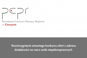 Rozstrzygnięcie otwartego konkursu ofert z zakresu działalności na rzecz osób niepełnosprawnych