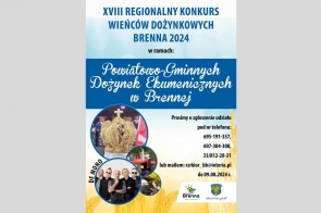 XVIII Regionalny Konkursu Wieńców Dożynkowych Brenna 2024 - plakat