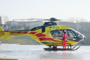 Pierwsze lądowanie śmigłowca w Szpitalu Śląskim w Cieszynie