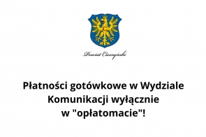 Płatności gotówkowe w Wydziale Komunikacji wyłącznie w "opłatomacie"! 