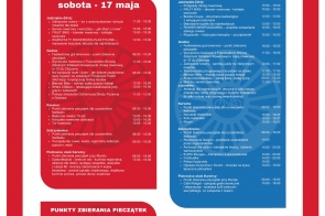 plakat-festiwal żelaznego szlaku rowerowego - grafika przedstawiająca szczegółowy program festiwalu