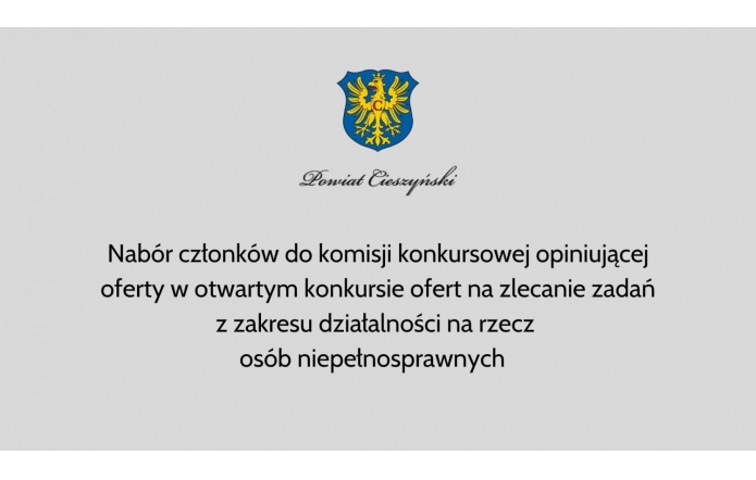 Nabór członków do komisji konkursowej opiniującej oferty