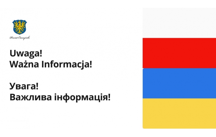 Uwaga! Ważna Informacja!  Увага! Важлива інформація! - obrazek wyróżniający 