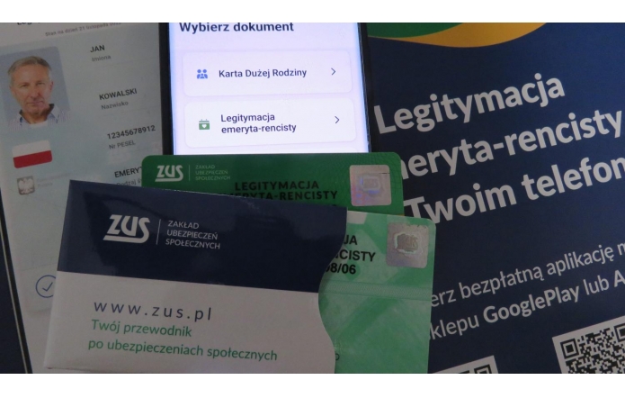 ZUS: Legitymacja emeryta i rencisty w aplikacji na telefonie