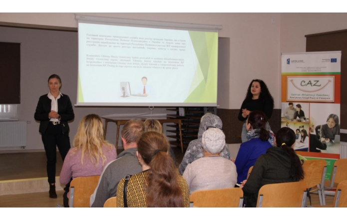 5 kwietnia 2022 r. w budynku OSP w Bażanowicach odbyło się spotkanie informacyjne połączone z giełdą pracy