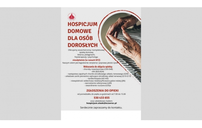 Bonifraterskie Centrum Zdrowia Hospicjum Domowe dla Osób Dorosłych 