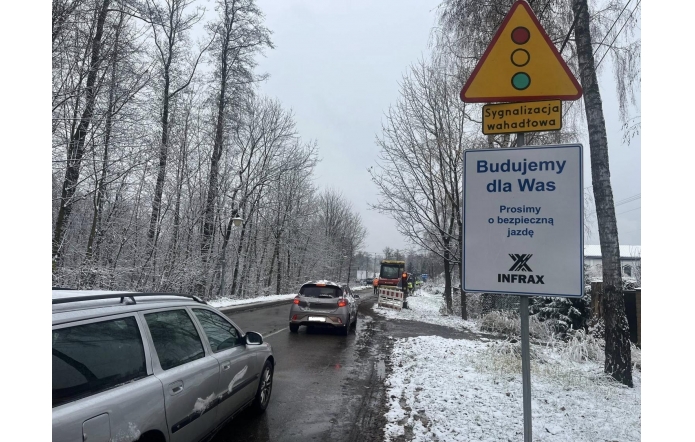 Zdjęcie przedstawia ruch wahadłowy w Górkach Wielkich