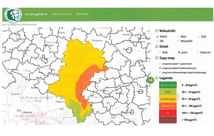 Powiadomienie o przekroczeniu poziomu informowania i o ryzyku wystąpienia przekroczenia poziomu informowania dla pyłu zawieszonego PM10 w powietrzu 