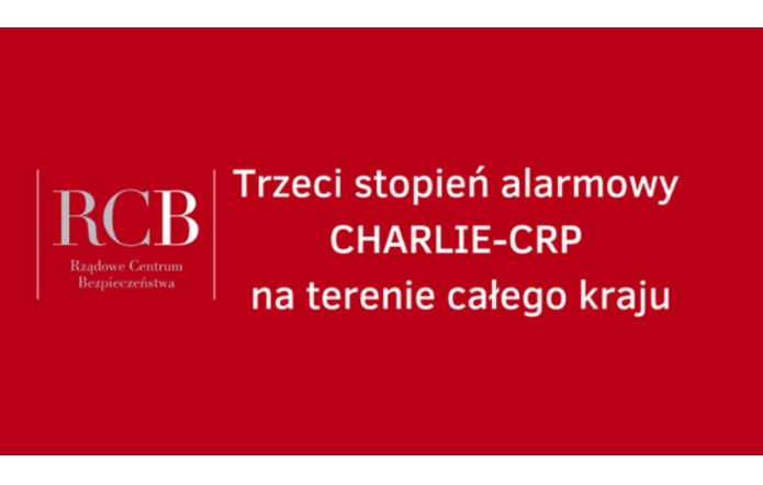 Trzeci stopień alarmowy CRP na terenie całego kraju przedłużony