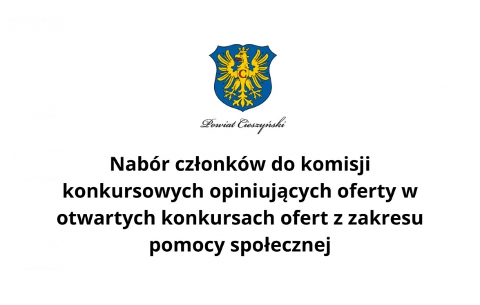 Nabór członków do komisji konkursowych opiniujących oferty w otwartych konkursach ofert z zakresu pomocy społecznej
