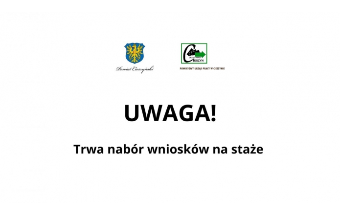 UWAGA! Trwa nabór wniosków na staże 