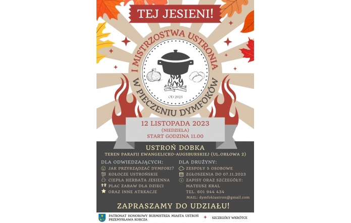 plakat Mistrzostwa Ustrońskie w Pieczeniu Dymfoków