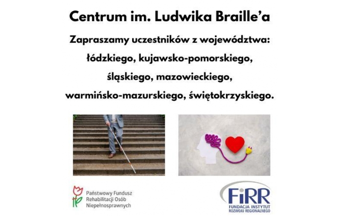 Ruszyła rekrutacja do projektu Centrum im. Ludwika Braille’a-plakat 
