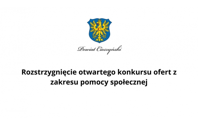 Rozstrzygnięcie otwartego konkursu ofert z zakresu pomocy społecznej