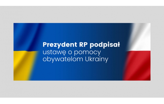 Ustawa o pomocy obywatelom Ukrainy z podpisem Prezydenta RP