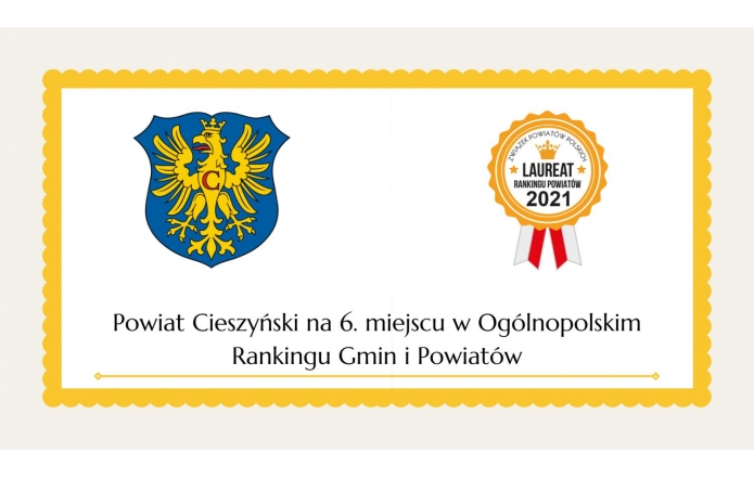 Powiat Cieszyński na 6. miejscu w Ogólnopolskim Rankingu Gmin i Powiatów