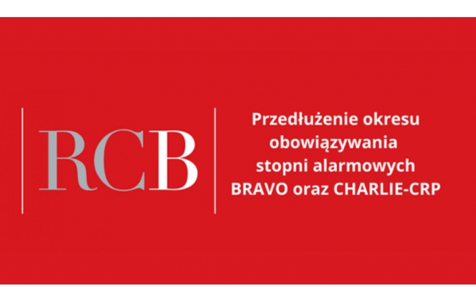 Przedłużenie stopni alarmowych BRAVO oraz CHARLIE-CRP