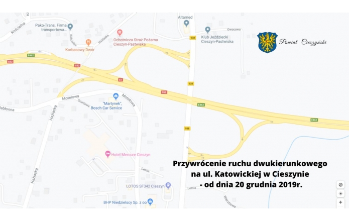 przywrocenie-ruchu-dwukierunkowego-na-ul. katowickiej w cieszynie