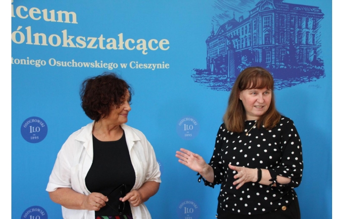 Janina Żagan Starosta Cieszyński, Jolanta Dawidowicz-Macura Dyrektor I LO im. Antoniego Osuchowskiego w Cieszynie 