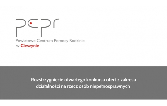 Rozstrzygnięcie otwartego konkursu ofert z zakresu działalności na rzecz osób niepełnosprawnych