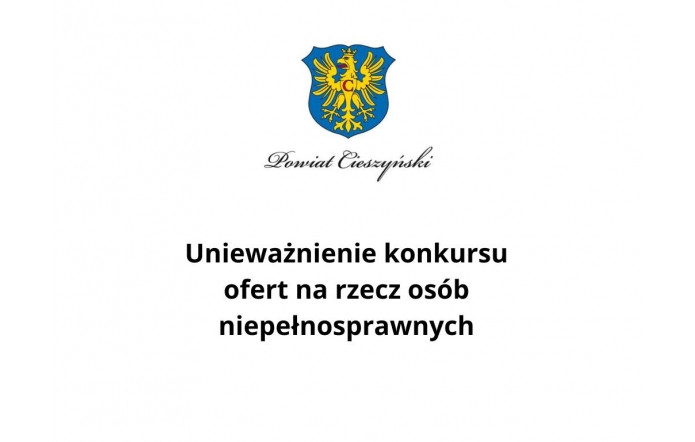 Unieważnienie konkursu ofert na rzecz osób niepełnosprawnych.
