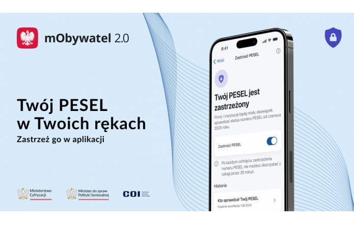 Zastrzeż PESEL i chroń swoje dane w mObywatelu 2.0