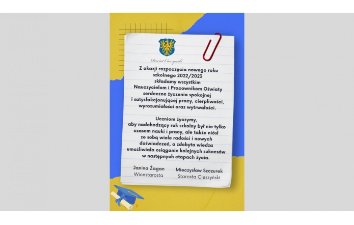 Życzenia z okazji rozpoczynającego się roku szkolnego 